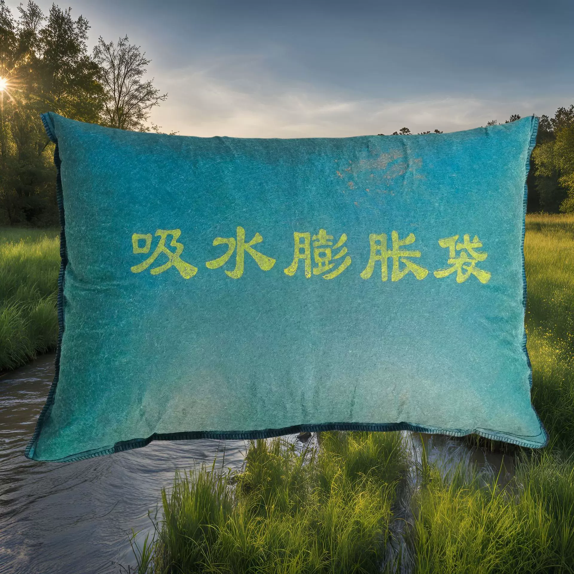 防汛专用黄麻吸水膨胀袋 应急防汛 物业阻水截流 免装沙膨胀袋