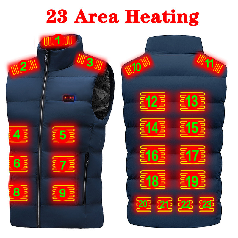 Smart Heating Vest for Men and Women, USB Electric Heated Motorcycle Fishing Vest, Cotton Jacket, Popular Cross-Border Item