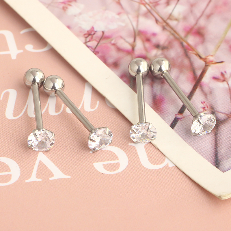 Labret piercing jewelry detail image