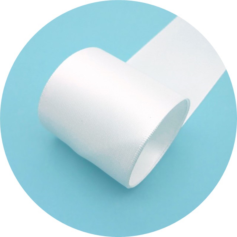 Black and white double-color rayon tape 2~100mm, six-fold satin ribbon, 28,800 double-sided polyester tape