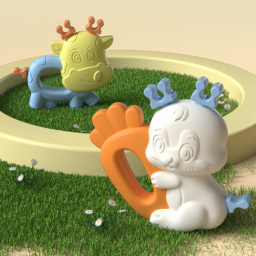 Baby and Toddler Teething Rings Rattles Set Toys for 0-1 Year Old Boys and Girls Soft Silicone Rattles