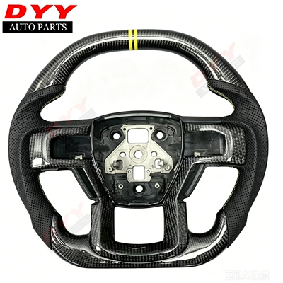 Suitable for Ford Raptor F150 Steering Wheel Upgrade Carbon Fiber Heated Steering Wheel F150 2015-2020 (Steering wheel) - ford-f150-2015-2020-without-heating