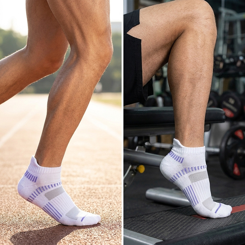 Carefully Selected Socks for Men, Mid-Calf Length, Suitable for Running, Fitness, Cotton, Sweat-Absorbent, Sports, Youth, Marathon, Cycling Socks