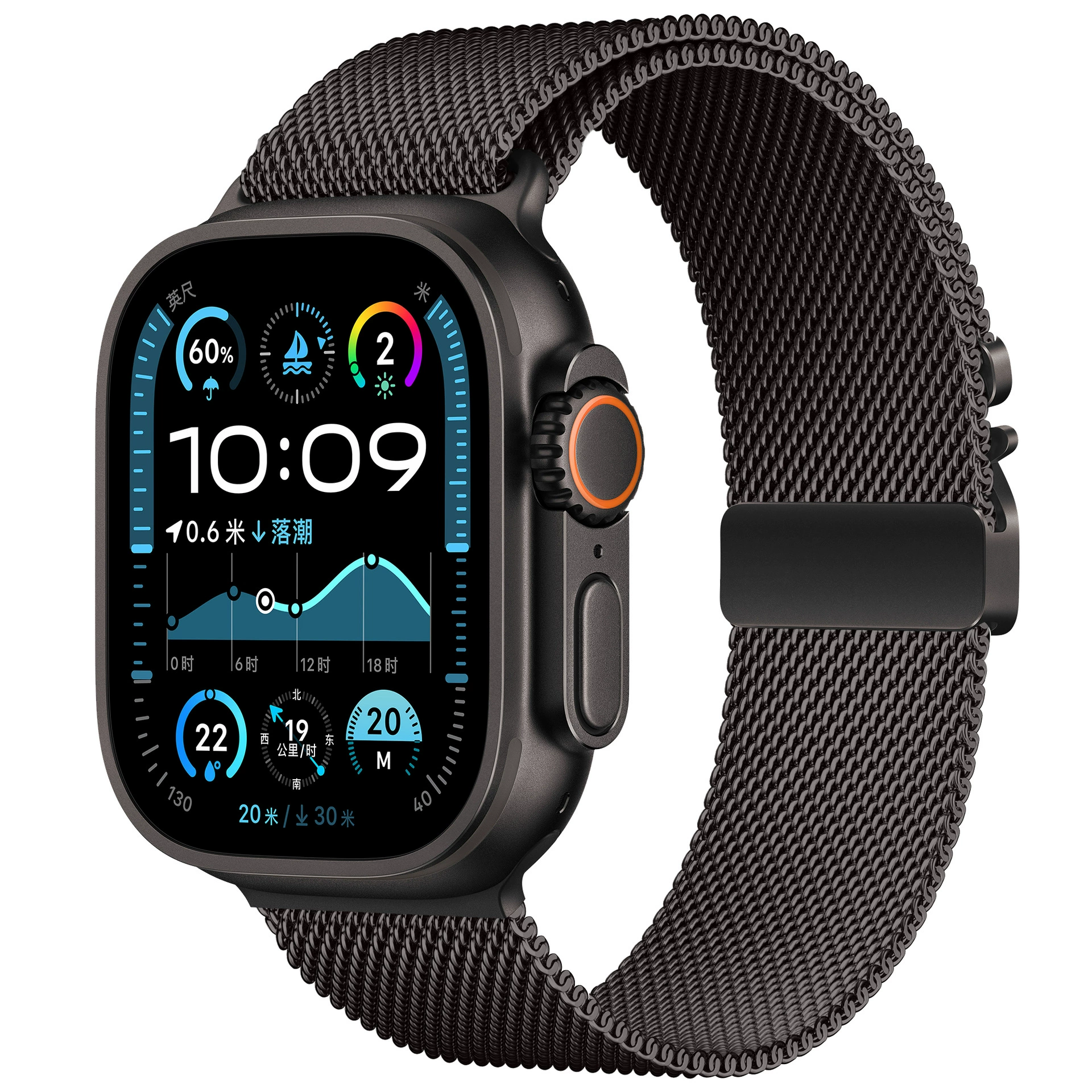 Совместим с Apple Watch 11, парашютный кабель, наручный стальной ремешок Milanese, ремешок для Apple Ultra3 метал