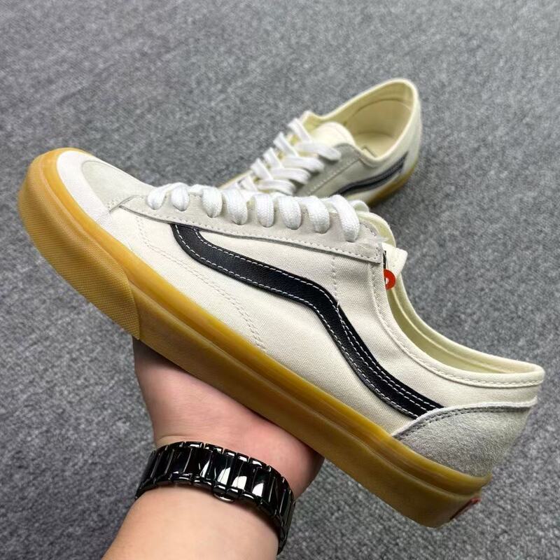 2026 Spring New Off-White Low-Top Canvas Shoes, Retro Men's Versatile Shoes, Popular Sneakers, Lightweight Men's Shoes