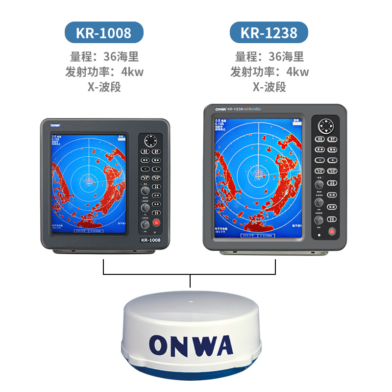 ONWA安华  KR-1238船用雷达36海里圆盘天线  航海雷达CCS船检证书