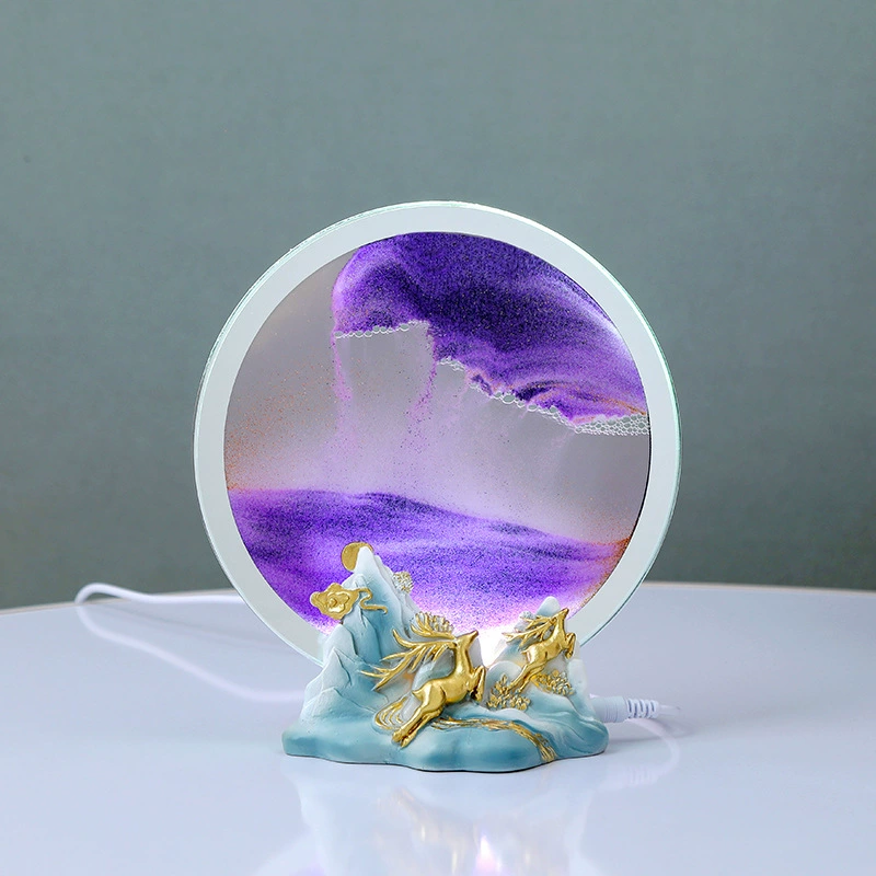 3D динамическая картина из движущегося песка, USB-светильник с подсветкой, атмосферный декор для рабочего стола, креативный подарок на день рождения, подарок для студента