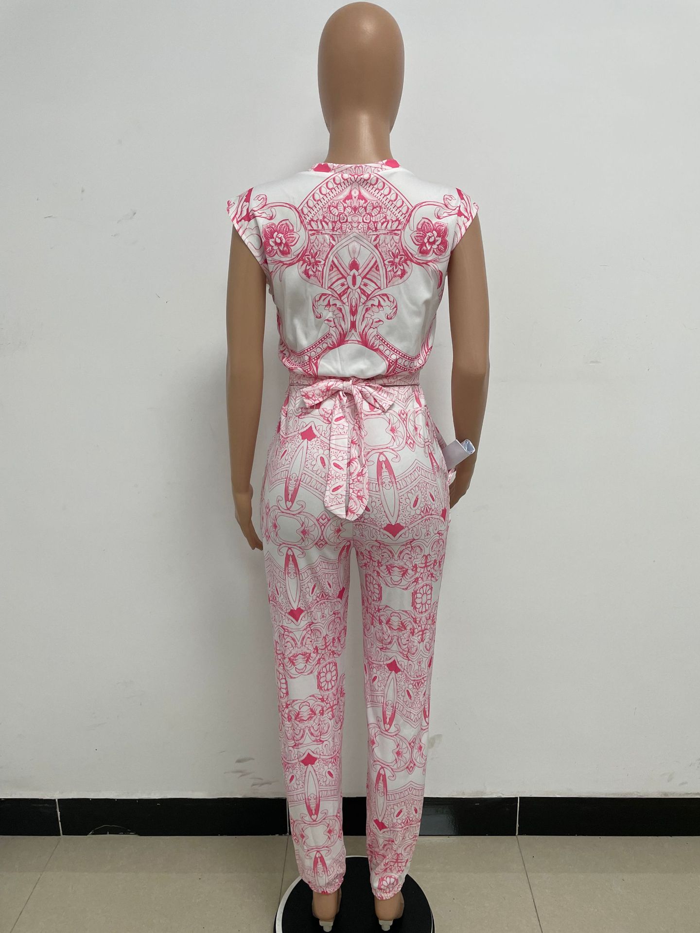 350g Weight Sleeveless Sleeve Length Spandex, Polyester Fabric Type Pant Co-ord Set Sets Type 2 Pieces Set Quantity Daily Occasion Round Neck Neckline Slim Fit Type Printing Pattern Summer Season Women's Gender Vacation Style Daily Women's Vacation Printing Spandex Polyester Pant Co-ord Set Pants Sets 23