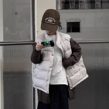 2025韩版校服秋冬季儿童防寒服百搭显瘦保暖马甲外套韩版潮流