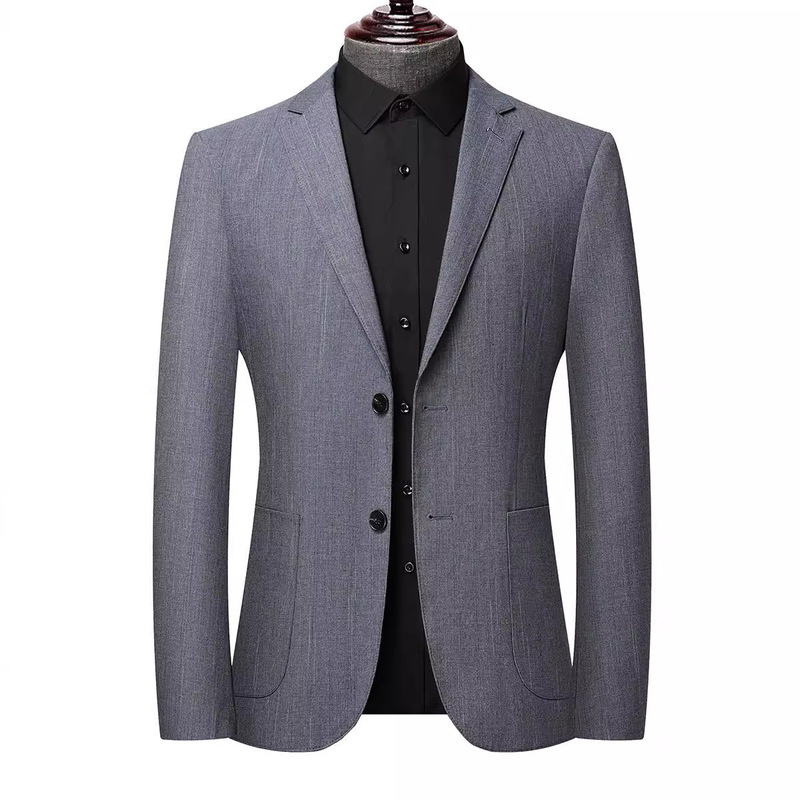 Brand Men's Casual Suit Jacket Spring and Autumn New Business Formal High-End Woolen Thin Single-Piece Suit Top
