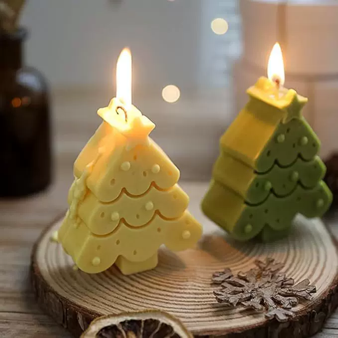 圣诞树香薰蜡烛硅胶模具伴手礼摆件造型香氛礼物礼盒制作工具批发