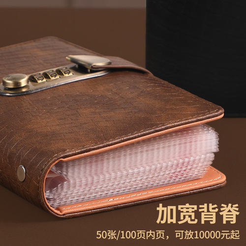 Cash Storage Notebook Financial Organizer Password Lock Cash Pouch Cash Book Cash Register Book