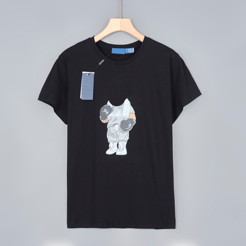 American Single-Sided Screen-Printed Letter Cotton Crew Neck Loose Casual Short-Sleeve T-Shirt American Single-Sided Screen-Printed Letter Cotton Crew Neck Loose Casual Short-Sleeve T-Shirt