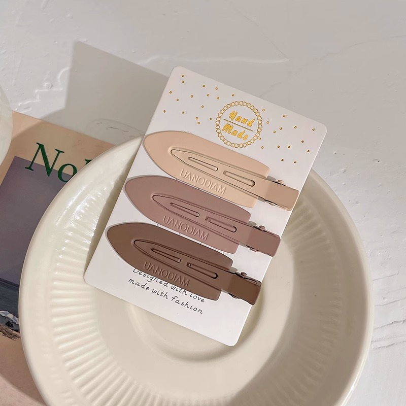 Dopamina rosa pinza de cabello lateral boca de pato adorable pinza de cabello para mujeres 2025 nuevo pinza de frangeo