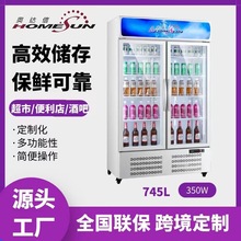 陈列饮料展示柜啤酒柜保鲜柜双门立式冷藏柜超市商用展示冰箱