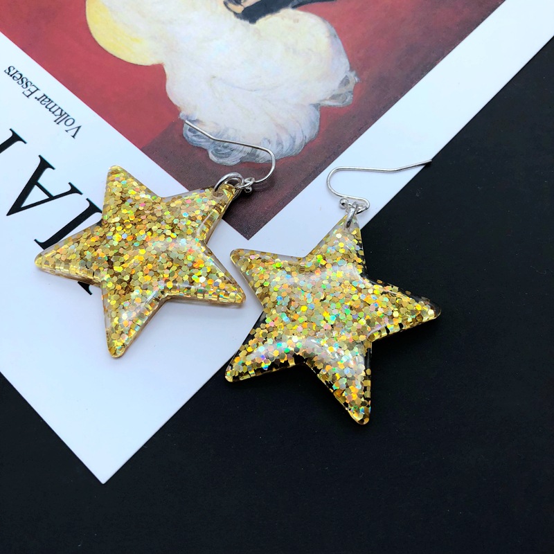 Fashion Geometric Shell Star Resin Earrings display picture 7