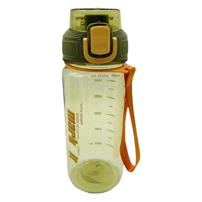 Sansheng nuevo producto taza de plástico A-257 taza de espacio deportivo 600ml cuerda simple escala taza de plástico fábrica al por mayor