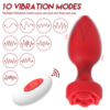 Female charging 10 -frequency APP remote control vibration anal plug rose anal plug backyard to stimulate masturbation sexy products