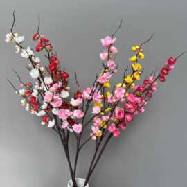 仿真梅花枝腊梅桃花单支中式梅花拍照道具婚庆布景装饰绢花批发