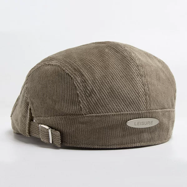 Women's autumn and winter corduroy men's vintage painter forward beret casual peaked cap in stock