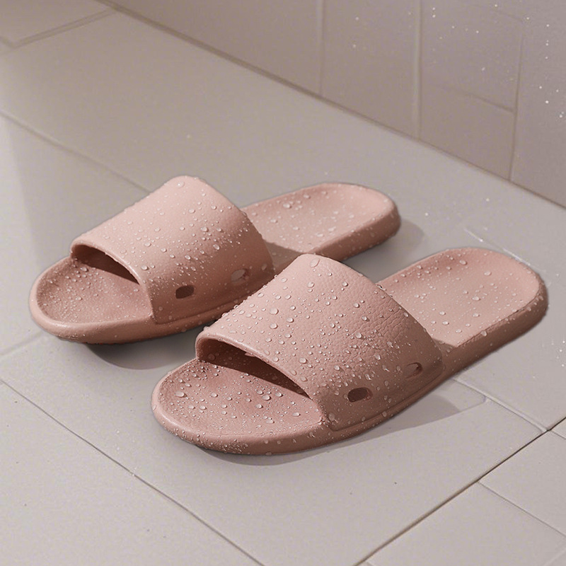 Pisar las pantuflas de mierda mujeres verano interior casa pareja baño plano baño antideslizante sandalias y pantuflas EVA para hombres