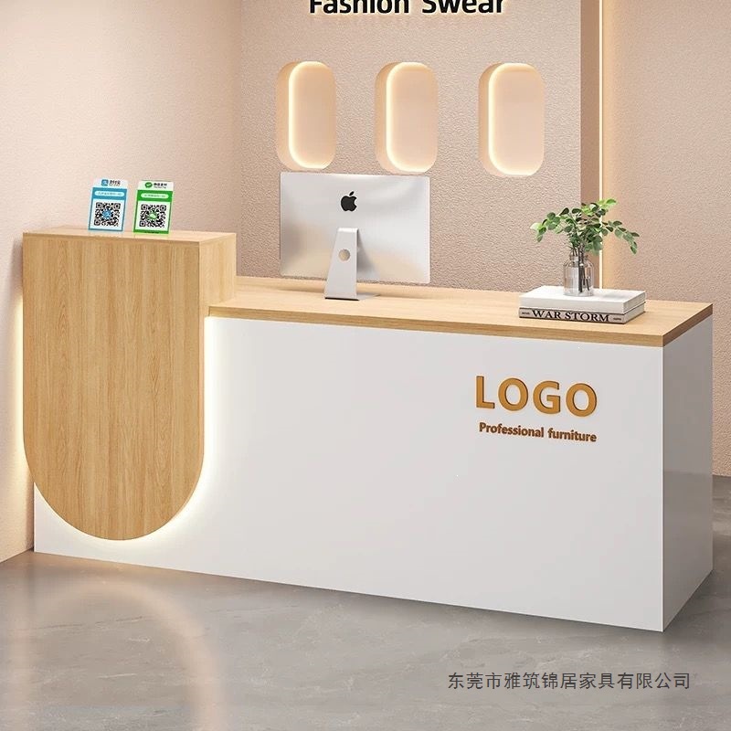 Cashier counter, bar counter, company reception desk, simple modern cash register counter, supermarket, barber shop, clothing store, small bar counter