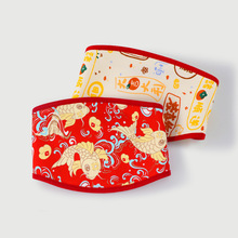 婴儿肚围新生儿肚兜秋冬宝宝护肚子纯棉护脐带宝宝裹腹防着凉红色