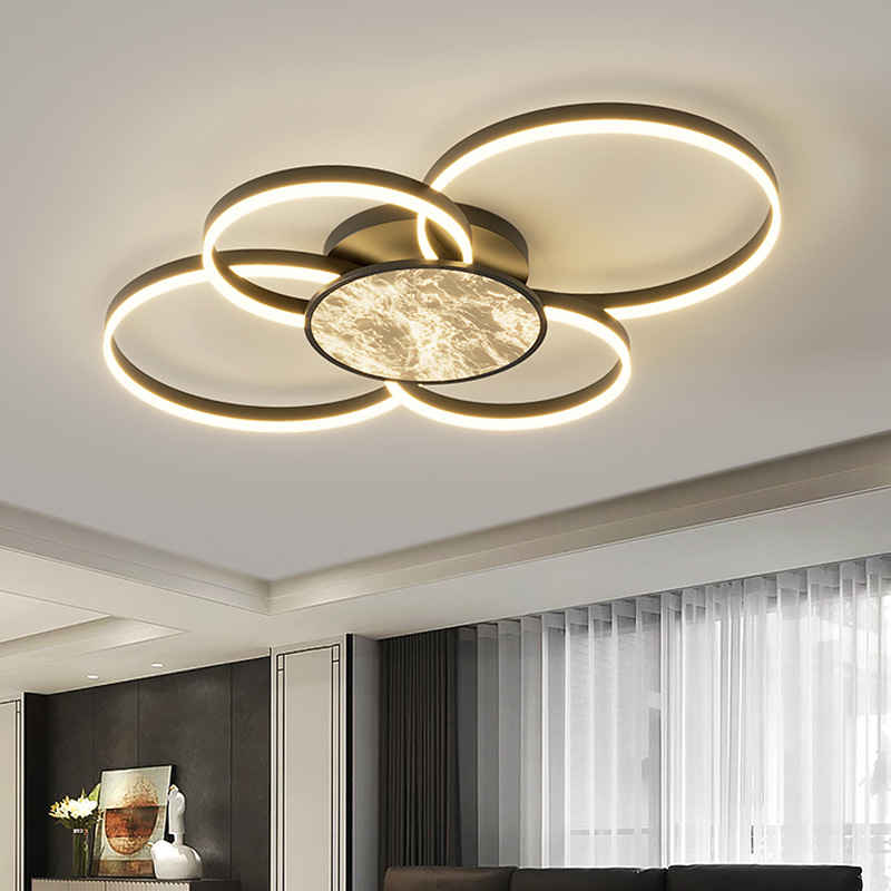 Halo sala de estar luz de techo lujoso alto sentido de la luz principal del pasillo italiano minimalista luces de dormitorio de alta gama lámpara principal doméstica