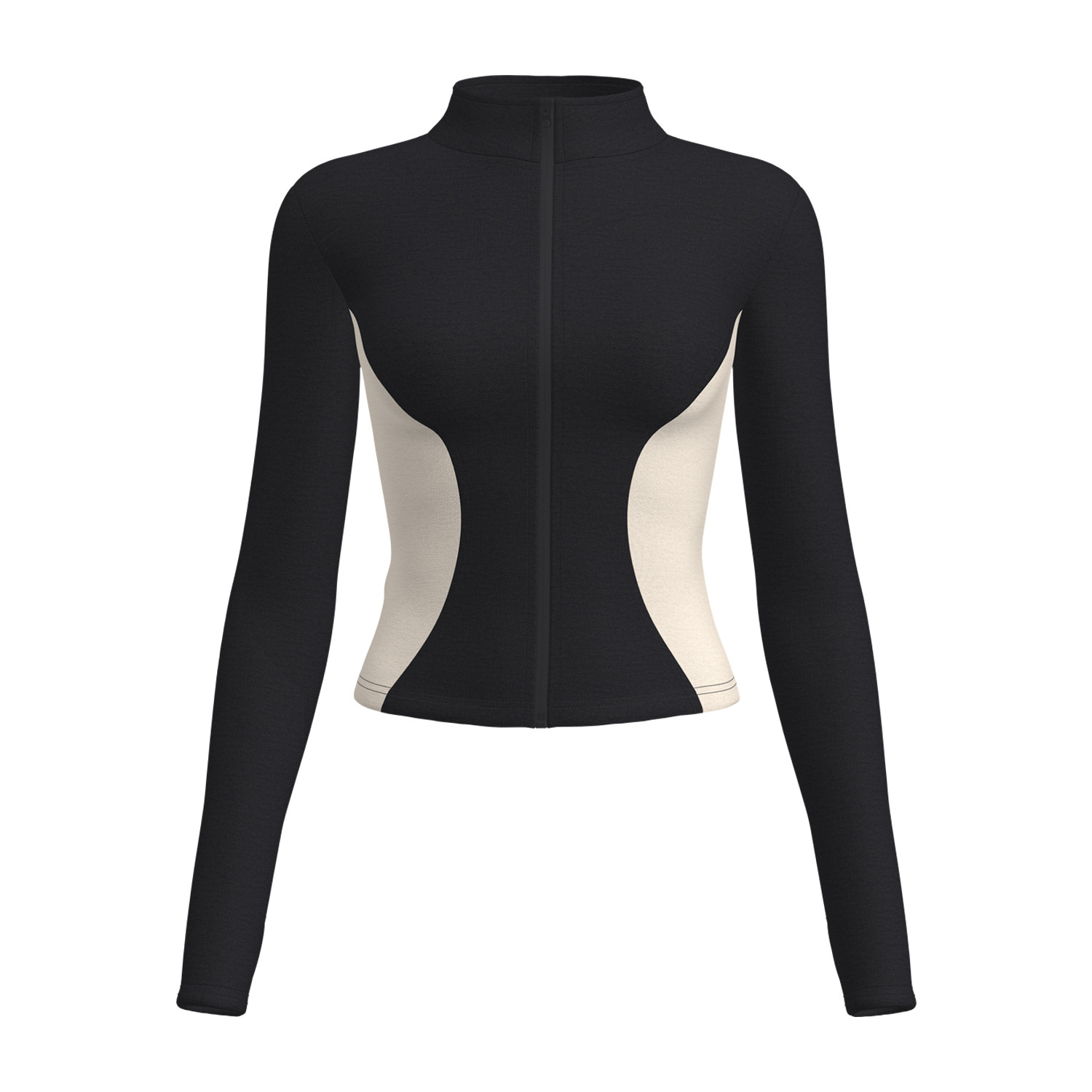Juyi Tang color combinado delgado y delgado chaqueta de yoga para mujeres correr chaqueta de fitness