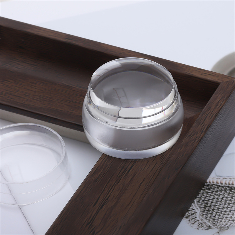Nueva herramienta de impresión de uñas 3,6 cm cabezal de impresión sello de pieza transparente mate con sello transparente de uñas con tapa