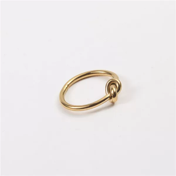 Creative Metal Line Knot Ring for Women, Trendy Open Knuckle Ring for Index Finger, Titanium Steel