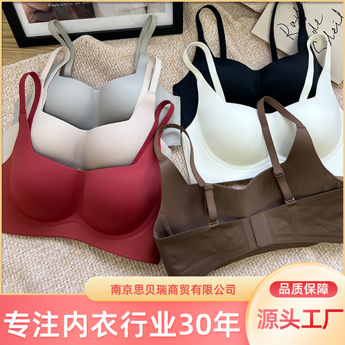 Holographic Cloud-Like Bare Nipple Bra for Women, Small Cup Push-Up, Anti-Sagging, Soft Support, Wireless, Bralette