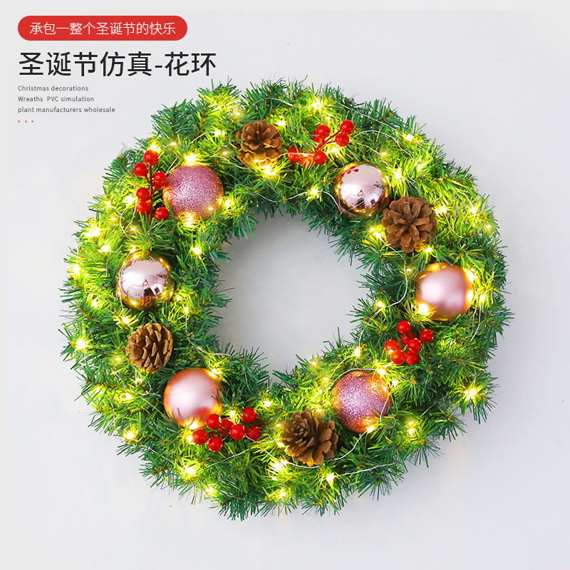 アマゾン起爆クリスマス花輪藤条40/50/60cmクリスマス装飾花輪飾りシーン配置品|undefined