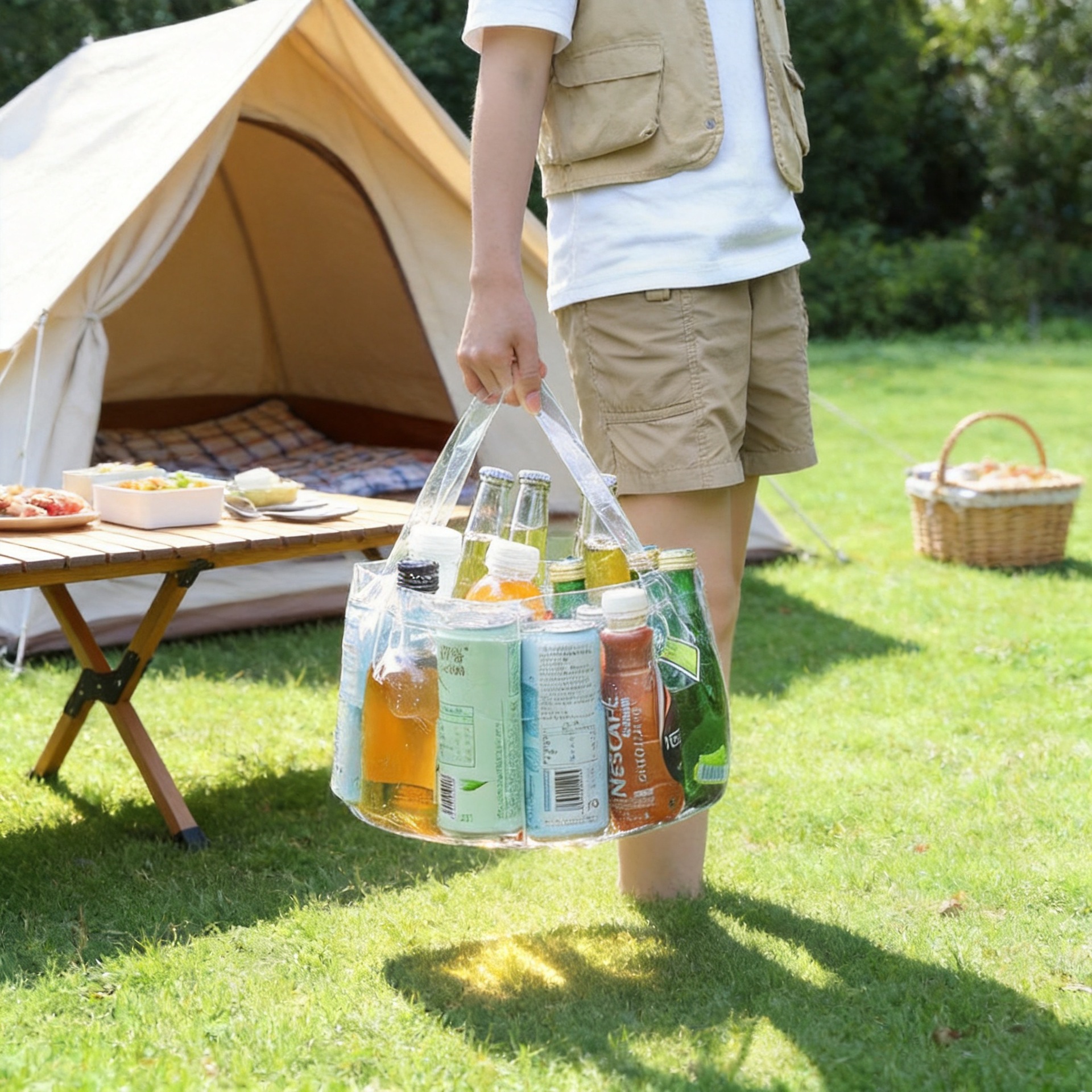 Portable Folding Water Basin for Outdoor Travel, Foot Soaking, Face Washing, and Laundry Bag