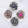 Universal crystal, glossy brooch, accessory, boho style