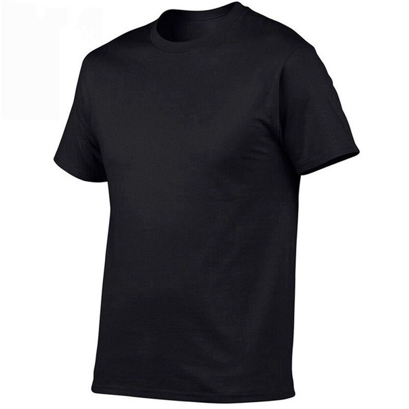 Pure Cotton Short-sleeved T-shirt Men's Loose Solid Color Plain Color Pure Black Pure White All Black All White Simple Summer T-shirt Top