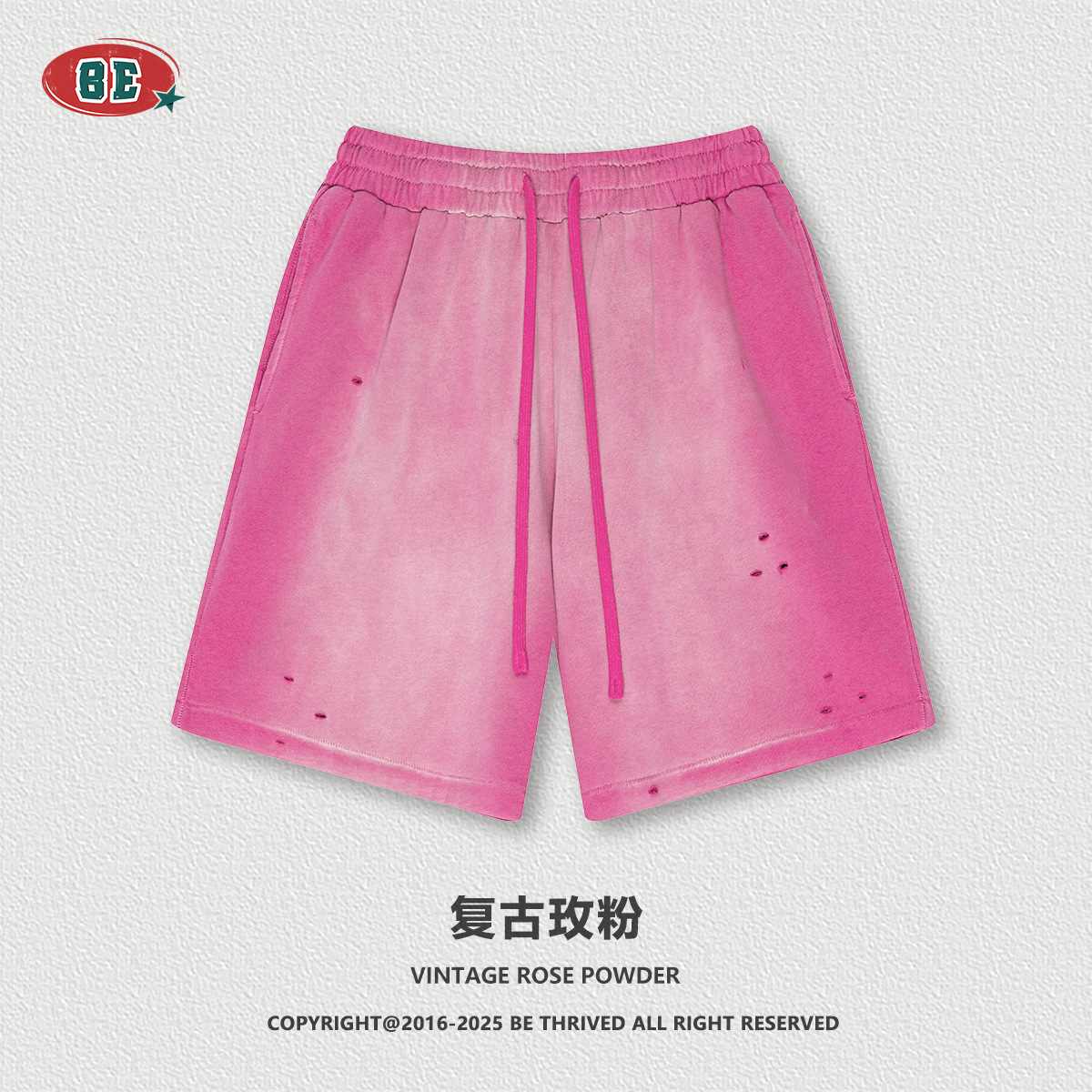 BE Men's Wear | 2025 Summer Europa y América Street FOG Color Shorts Pantalones cortos de cinco puntos de marca de moda suelta deportiva masculina