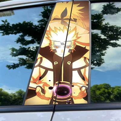 Body sticker decorative sticker car window B pillar - naruto-main-and-co-pilot-1-pair