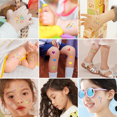 跨境煙花紋身貼手指煙花小紋身貼節日趣味兒童一次性紋身貼紙批發