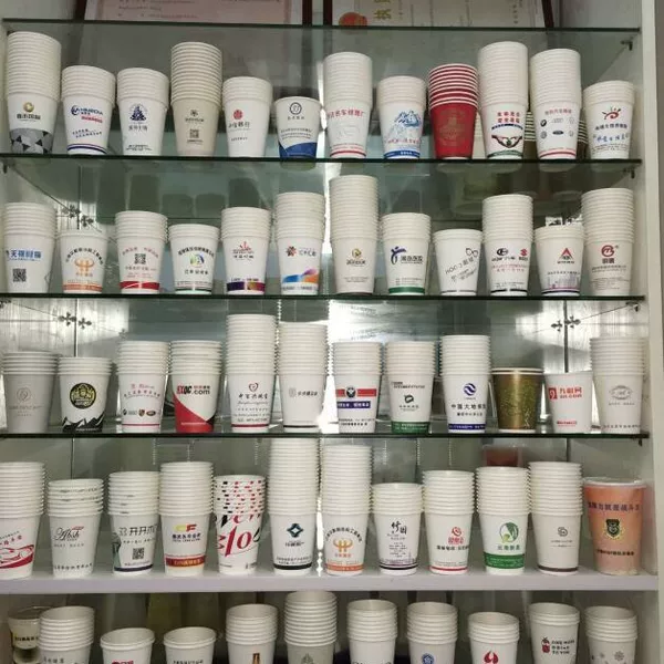 Disposable Paper Cup Thickened Advertising Cup Home Commercial Office Reception Paper Cup Free Printing LOGO
