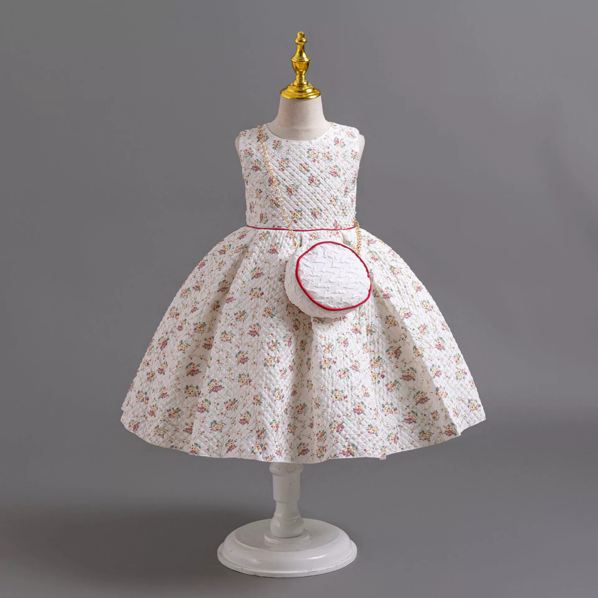 Children's set, shiffon dress, long-sleeve, small princess costume, for import, 3 piece set