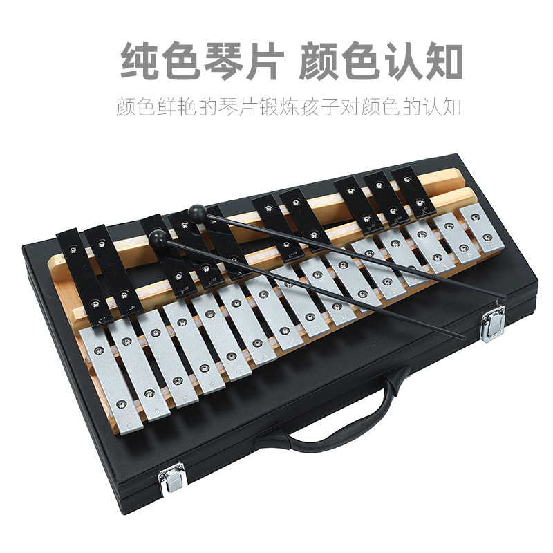 25-tono instrumento de percusión para niños piano de aluminio entrenamiento sensorial nuevo material didáctico de música piano de percusión al por mayor