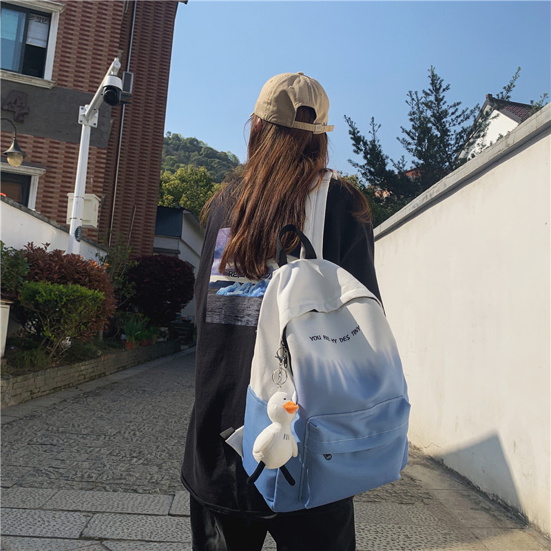 파란색과 흰색 그라데이션 - 어서 오리 펜던트