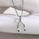 曹适欧美T系列 简约小众设计人字骨项链女 许愿骨锁骨链地滩货源