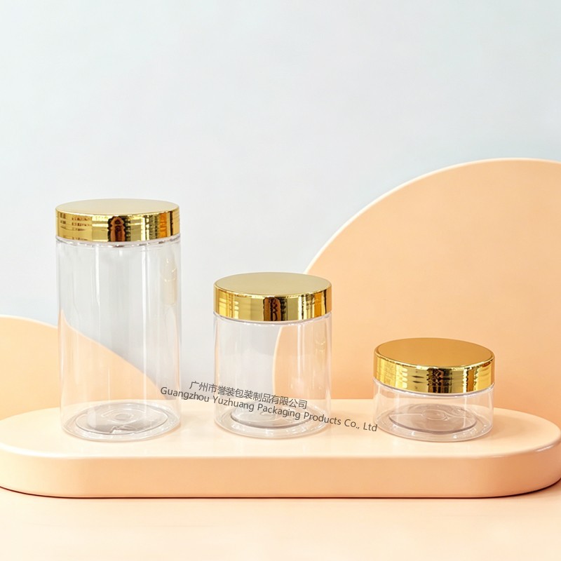 Envase de plástico de boca ancha de 500 ml de grado alimenticio Yuzhuang PET, frasco sellado de 250 g para mascarillas capilares, material de embalaje cosmético.