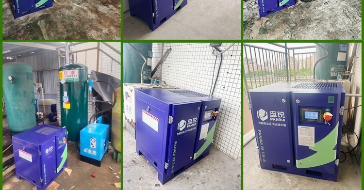 Screw type air compressor with permanent magnet variable frequency p industrial screw compressor air pump 7.5/11/15/22/37KW