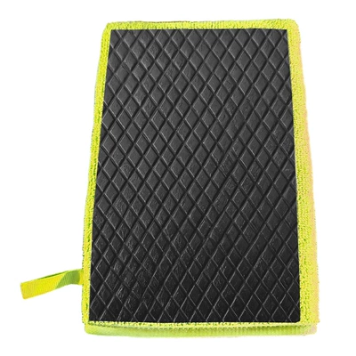 Mud Gloves, Pad, Car cleaning tools - vertical-diamond-mud-gloves-yellow