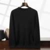 With a round collar, black
