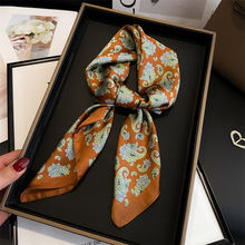 民族风复古腰果丝巾女士方巾70cm佩斯利花纹欧美风丝巾跨境供货款