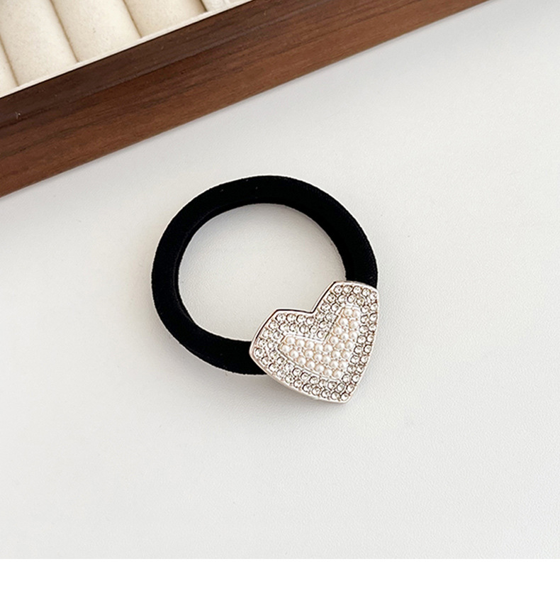 Women's Simple Style Geometric Nylon Inlay Artificial Pearls Rhinestones Hair Tie display picture 7